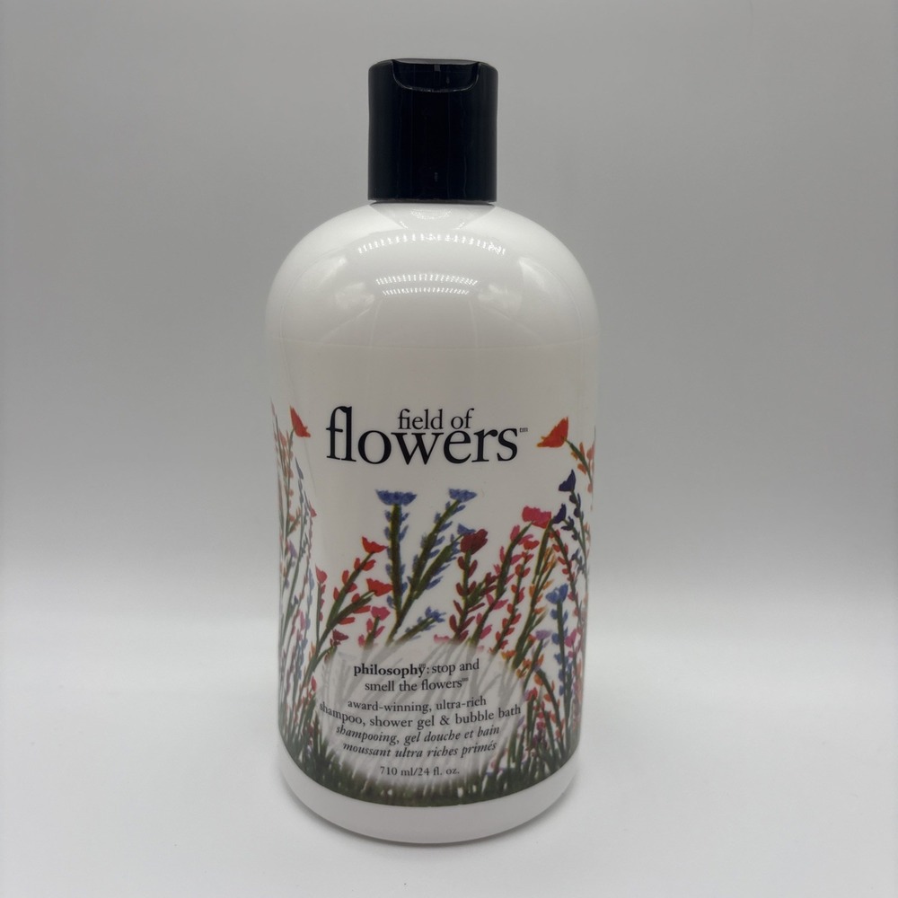 PHILOSOPHY Field of Flowers ORIGINAL 24 Oz Shampoo, Shower Gel Bubble Bath